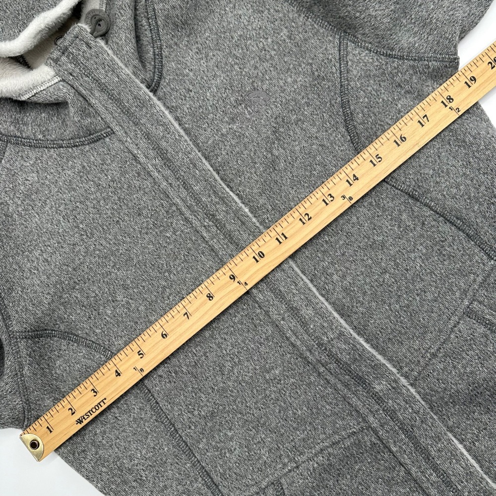 The North Face Womens Gray Crescent Full Zip Fleece Hoodie Jacket Size Medium M - Picture 5 of 11